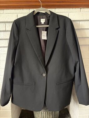 J. Crew Black Single-Button Notch-Lapel Blazer